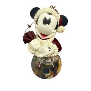 Vintage Mickey Mouse Snow Globe‎ Ornament Christmas Disney Collectible